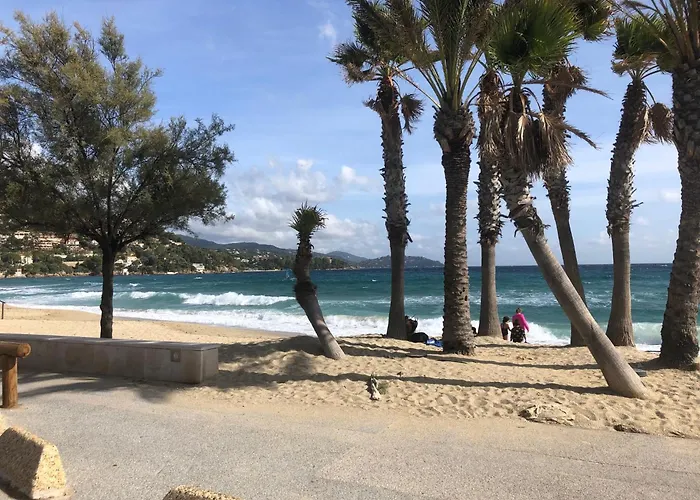 Le Lavandou, Rez De Jardin Dans Villa, 300 M Plages, Vue Mer, 5 Couchages *